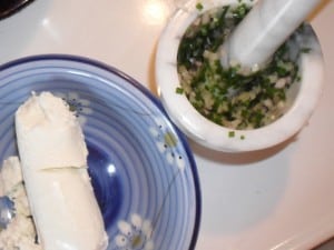 goat cheese, and shallots