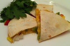 peach quesadilla