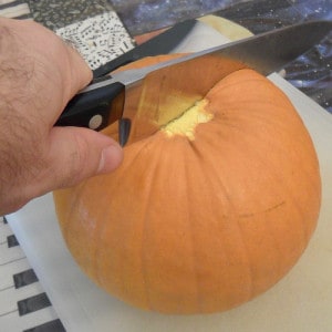 cut in half