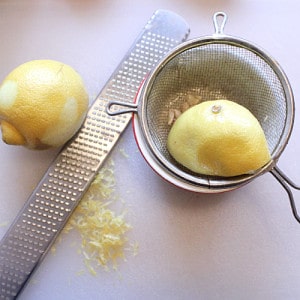 lemon juice and zest