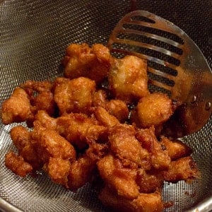 out of the fryer