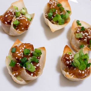 sesame chicken wonton cups2