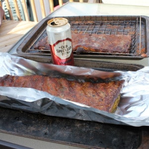 in foil with some beer