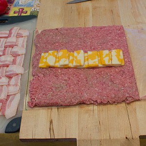 Bacon cheeseburger fatty