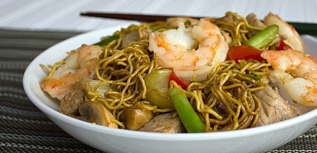 Shrimp and Pork Chow Mein