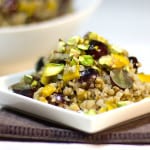 Kasha Salad with grapes mango and pistachio fi3