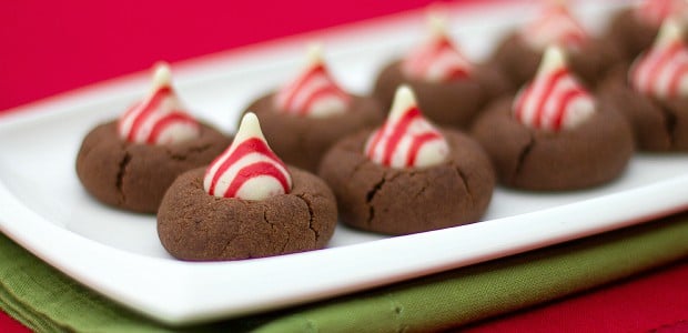 Chocolate Peppermint Blossoms Recipe with a Hershey's Kiss Chocolate Peppermint Blossoms Recipe with a Hershey's Kiss