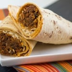 pulled pork and mushroom wrap fi