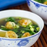 Chicken and Shrimp Meatballs in an Aromatic Broth