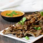 These grilled Thai beef satay skewers are the perfect Thai appetizer and great served with peanut sauce.