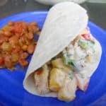 Grilled chicken tacos with mango cilantro ranch dressing is a fresh take on a mexican tex-mex classic dish.