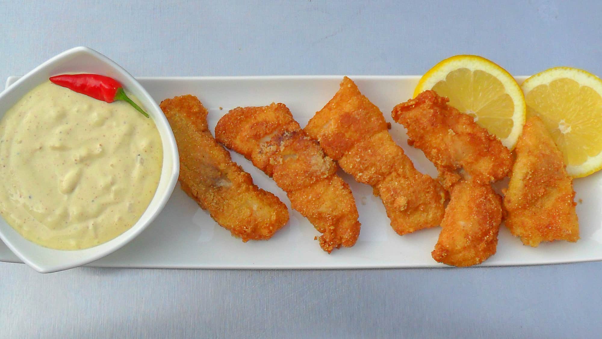 Fried Catfish Strips with Cajun Aioli Recipe
