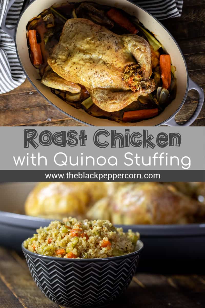 Roast Chicken with Quinoa Stuffing