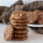 Overhead picture of a stack of cookies