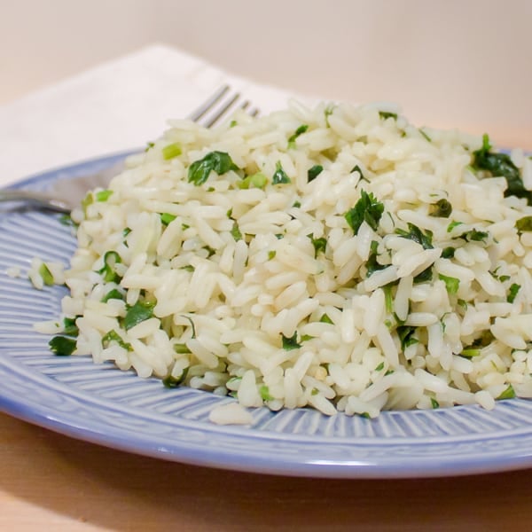 Simple side dish recipe for rice tossed with minced cilantro and lime juice. Serve with Mexican food, stir fry, Indian curry or Thai cuisine.