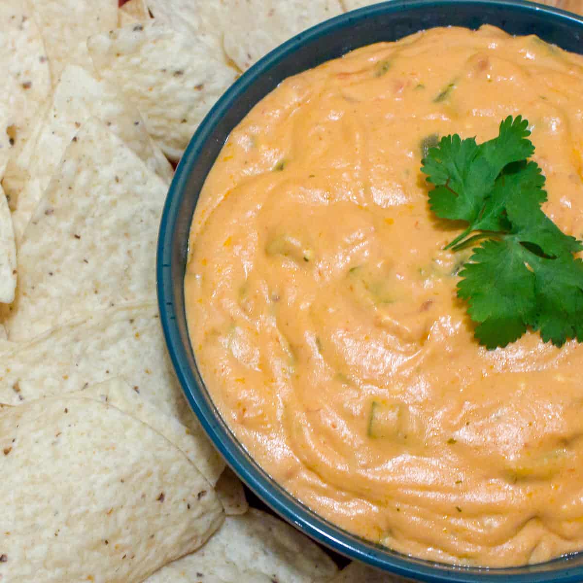 A bowl of warm cheesy nacho dip