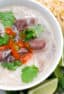 A flavourful soup that is classic in Vietnamese cuisine. The broth is made with a beef bone and some asian spices.