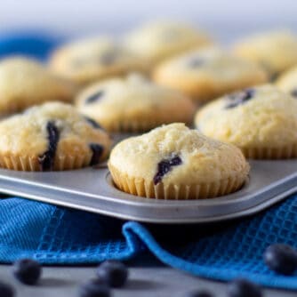 A tray of fresh baked muffins