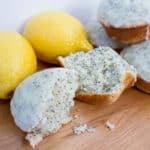 An easy to make muffin recipe that is moist and full of lemon flavour. Very similar and copycat to the Starbucks lemon poppy seed loaf.