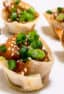 These little wonton cups bring the flavour of famous restaurant style sesame chicken into a little bite size appetizer. Great for parties or holidays!