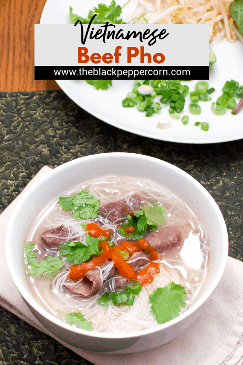 A flavourful soup that is classic in Vietnamese cuisine. The broth is made with a beef bone and some asian spices.