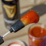 Easy homemade beer BBQ sauce, this recipe has instructions for how to make bbq sauce with beer. Great for grilling or smoking chicken, ribs, pork chops.