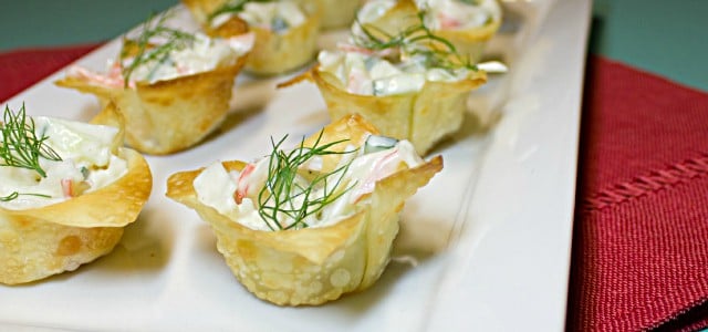 Caesar Salad Wonton Cups