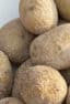 Overhead picture of salted potatoes in a bowl