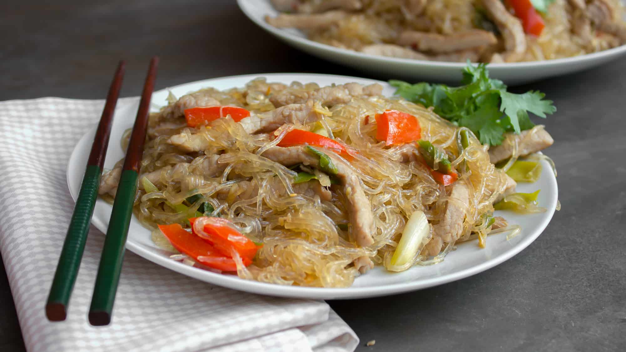 Glass Noodles with Pork Thai recipe with Bean Vermicelli