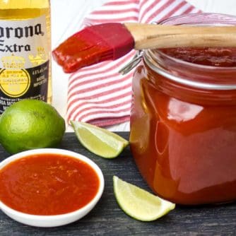 Homemade BBQ sauce with Corona Beer and Lime flavour Recipe