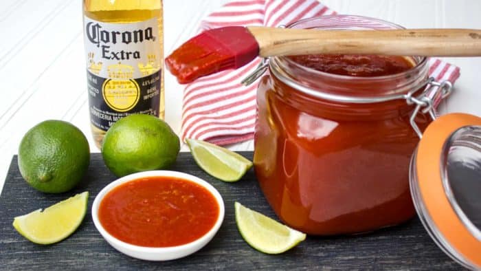 Homemade BBQ sauce with Corona Beer and Lime flavour Recipe