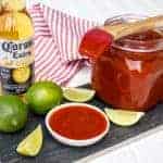 A sweet BBQ sauce made with Corona and lime. The classic Mexican beer is clearly tasted in this easy to make with this BBQ Sauce recipe.
