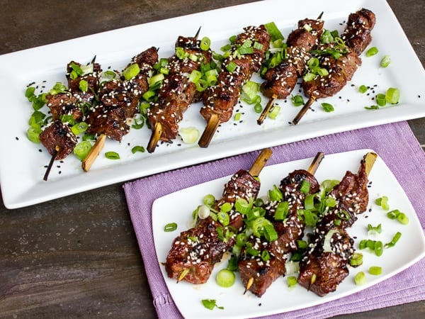 Grilled Beef Tenderloin Skewers Asian Marinade