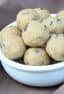 Chocolate chip peanut butter cookie dough bites. Easy recipe for a no-bake dessert snack.