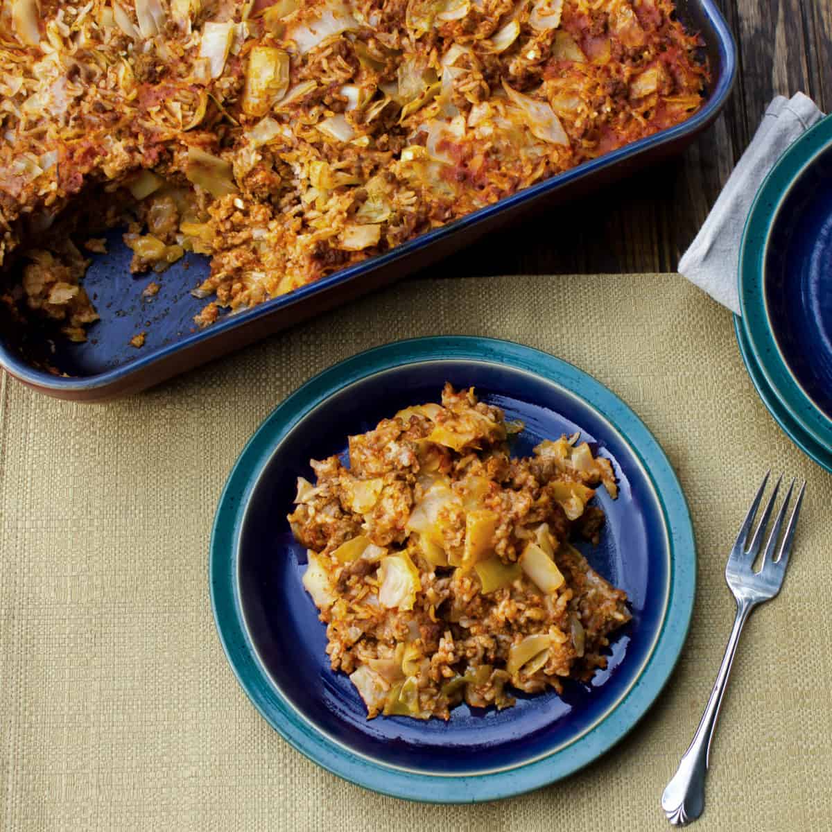 Cabbage Roll Casserole easy recipe for this one pot meal
