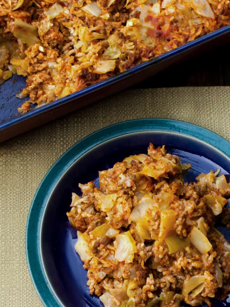 Cabbage Roll Casserole easy recipe for this one pot meal