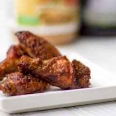 These sticky PB&J wings have a sweet tangy flavour that resemble Thai peanut satay flavours. Not many ingredients in this recipe (peanut butter, jam, juice, vinegar) , these wings are easy to make and are delicious