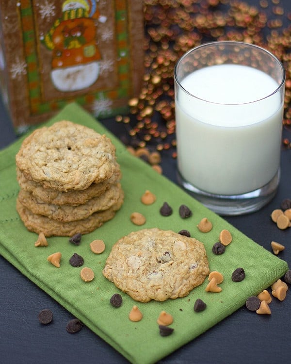 triple chip oatmeal cookies tall