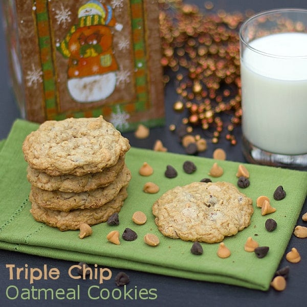 triple chip oatmeal cookies text