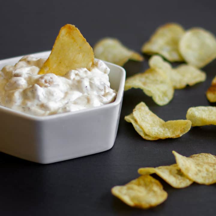 Homemade French Onion Chip Dip Recipe with Sweet Vidalia Onions