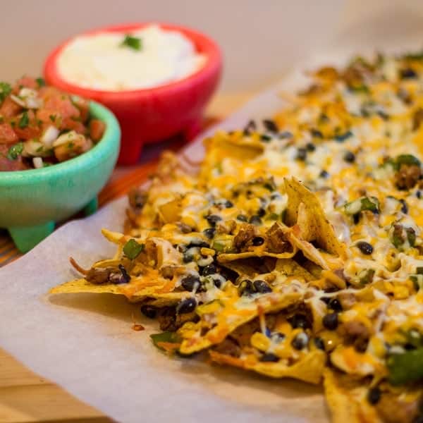 Ground Chicken Black Bean and Corn Nachos sq1