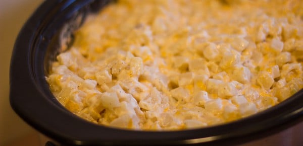 Cheesy Hashbrown Casserole in the Slow Cooker!