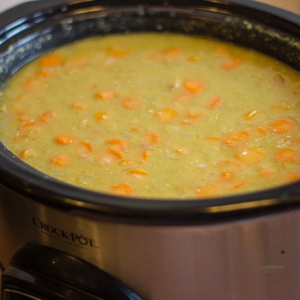 Crockpot Ham Split-Pea Soup - Flipped-Out Food