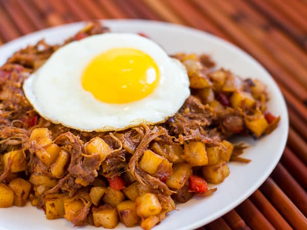 Pulled Pork Breakfast hash recipe