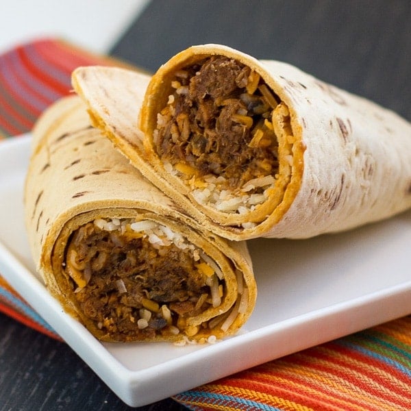 pulled pork and mushroom wrap sq