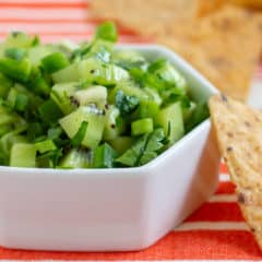 This fresh and fruity salsa is perfect for any occasion. Green kiwifruit provide a tartness while the jalapeno pepper gives the salsa a nice spicy kick!