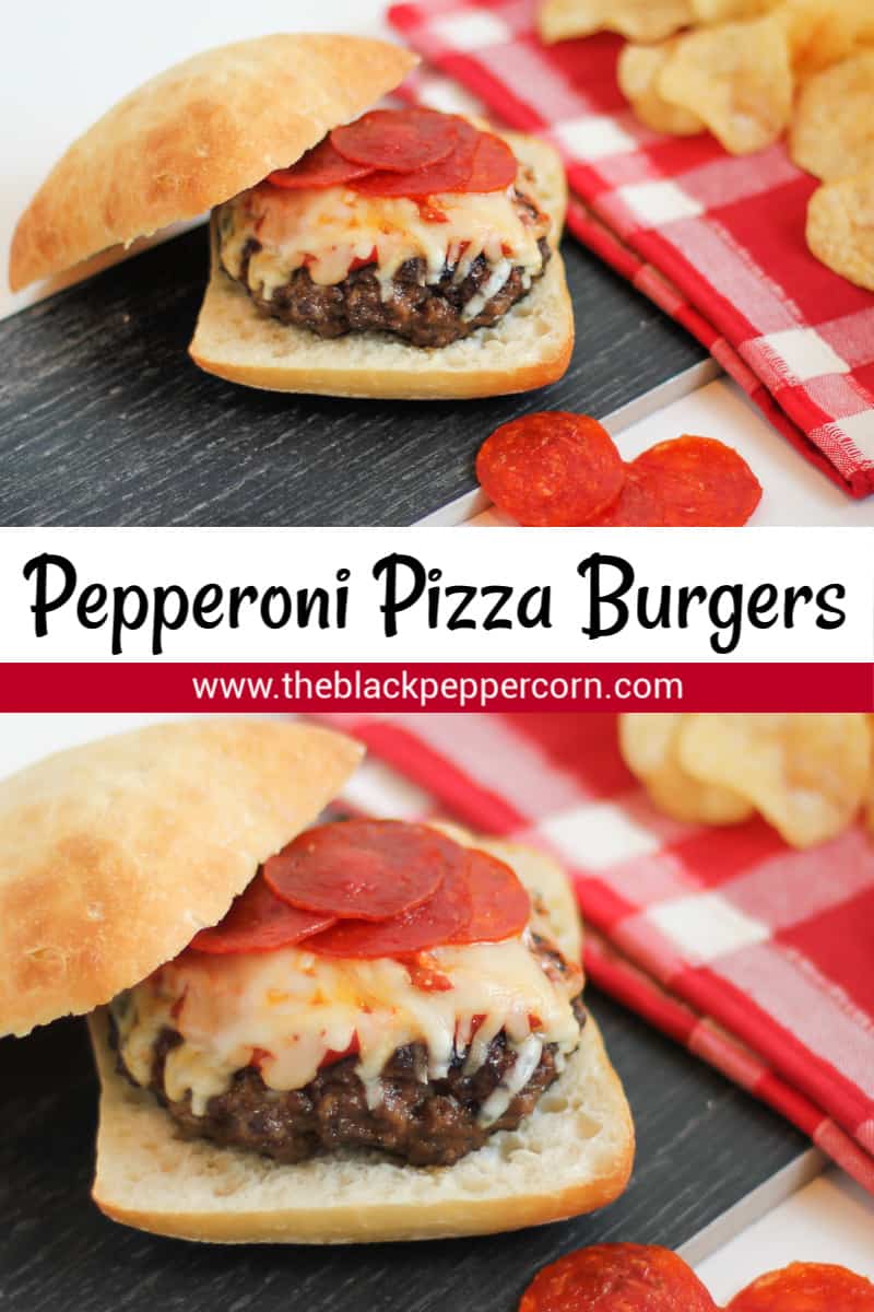 Pepperoni Pizza Burger Recipe The Black Peppercorn
