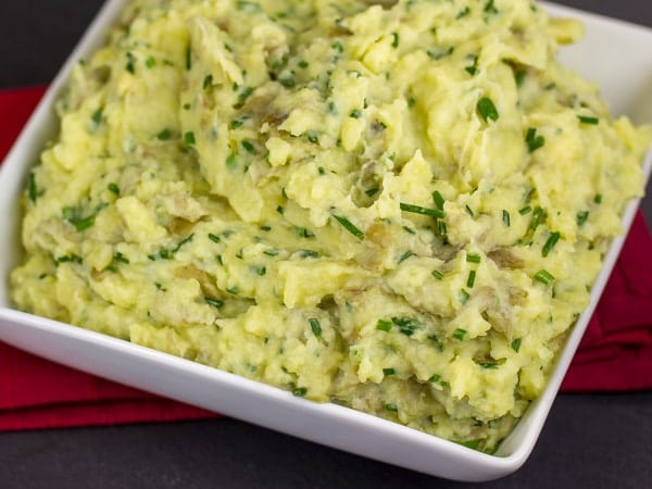 Potato mash with chives and pecorino