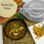 Make tortilla soup with this easy recipe and get wonderful Mexican flavors. Chicken, corn, black beans, tomatoes, jalapeno peppers, corn tortillas or gorditas.