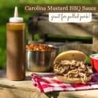 This recipe is a classic Carolina mustard based sauce. Tangy, sweet with a little heat, this mustard based sauce is awesome on pulled pork, sausages, burgers hot dogs and more.